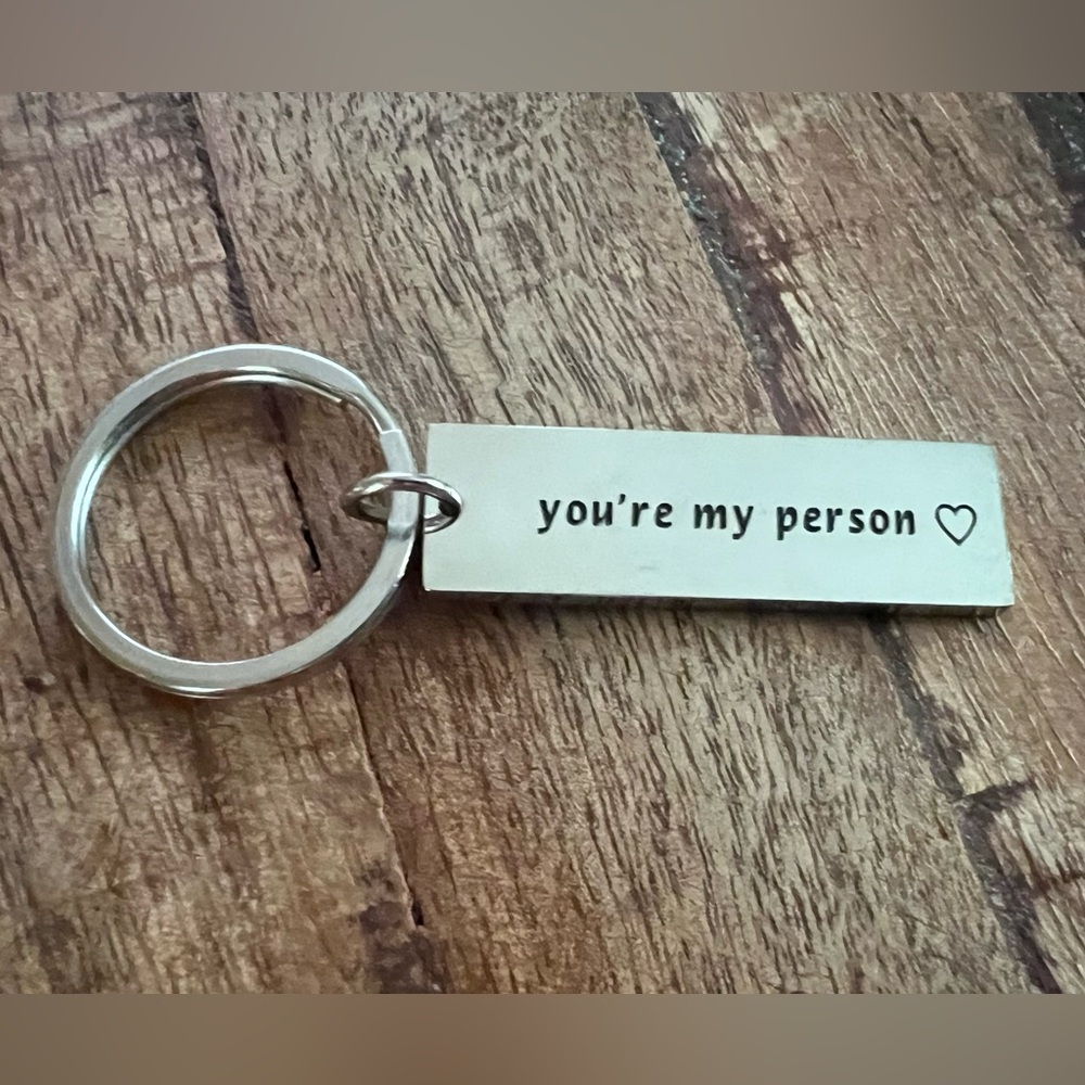 You’re My Person 2” Silver Engraved Keychain Key Ring THE PERFECT GIFT! New NIP